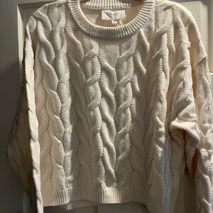 Ivory Cable Knit Sweater